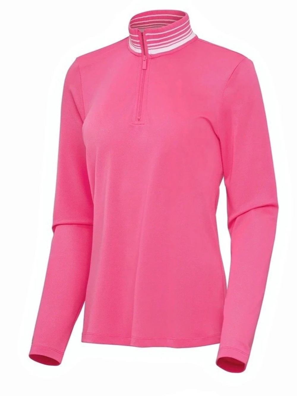 Antigua Women’s Palmetto Quarter Zip Pullover In Carnation Pink Size Small